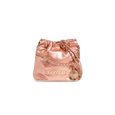 CHANEL 22 MINI HANDBAG AS3980 B10691 NN728 (20*19*6cm)